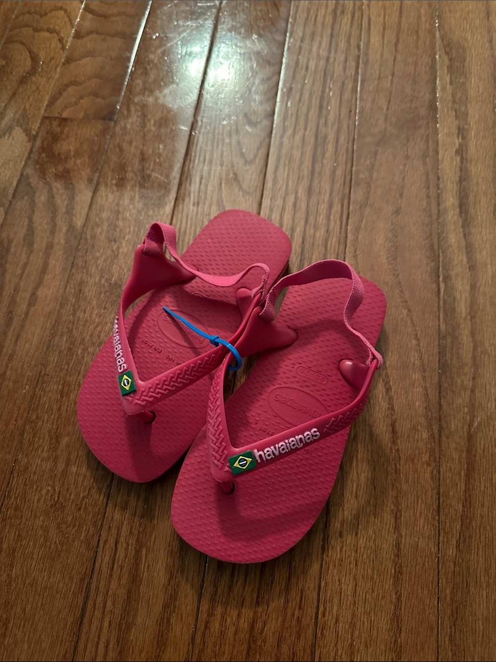Havaianas Kids Pink Flip Flop Sandals with Ankle Strap